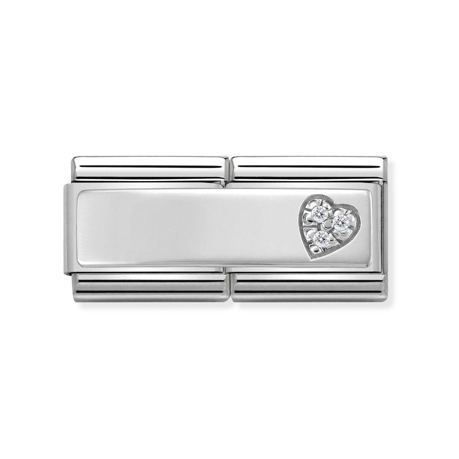 Nomination 330731/09 Classic Heart Sterling Silver & Steel Jewellery