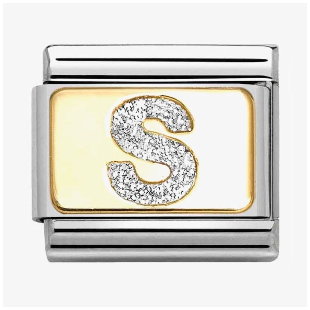 Nomination 030291/19 Classic Letter S Glitter Charm Jewellery