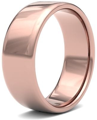 James Moore Wedding Rings | 9ct Rose Gold | 7mm | Light | Soft Court | AG_7GLS-9R