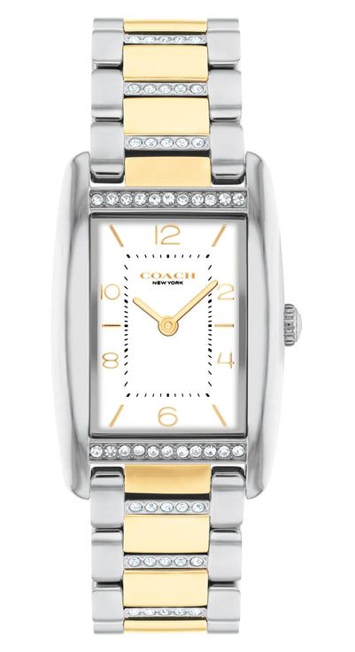 Coach 14504318 Women’s Reese (24mm) White Rectangular Dial Watch