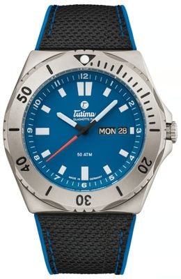 Tutima Glashütte M2 Seven Seas Automatic (44mm) Blue Dial / Black Kevlar-Rubber Strap 6151-11