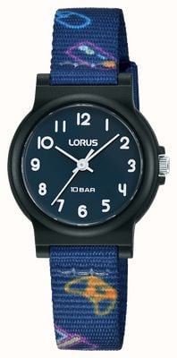 Lorus Junior Gaming Pattern (27mm) Dark Blue Dial / Blue Patterned Nylon Strap RRX45JX9