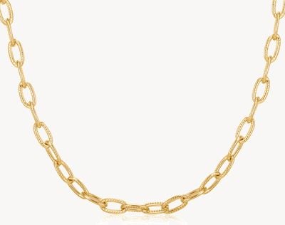 Burren Jewellery 18k Gold Plated Paper Link Chain C1611