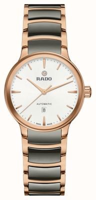 RADO Centrix Automatic (30.5mm) White Dial / High-Tech Ceramic & Rose-Gold PVD Stainless Steel R30019012