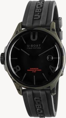 U-Boat Darkmoon Camouflage PVD (40mm) Black Curve Dial / Black Vulcanised Rubber Strap 9552