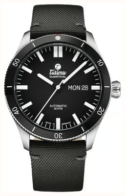Tutima Glashütte Grand Flieger Airport Automatic (41mm) Black Dial / Black Cordura Strap 6107-05