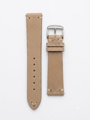 Damasko Vintage 20mm "Horse" Strap With Pin Buckle Beige Watch J42194