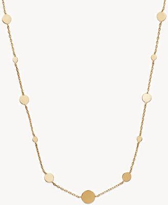 Burren Jewellery 18K 3 Micron Plating On Bronze Necklace Small Discs 2 Sizes N0427