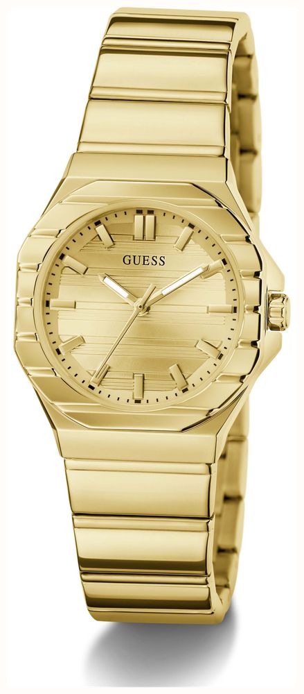 Guess Womens Jaqueline Champagne Sunray Dial Gold-Tone Stainless Steel Bracelet GW1110L2 - alternate view 2
