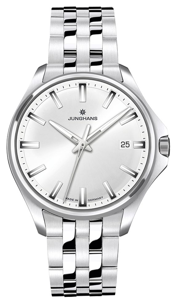 Junghans 47/4633.44 Meister S Quartz 35 (35mm) Silver Sunray Watch