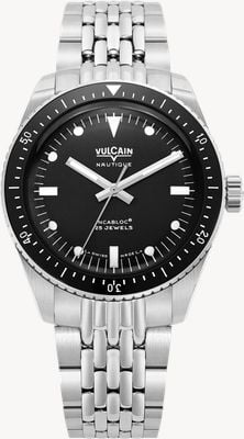 Vulcain Skindiver Nautique Automatic (38mm) Black Dial / Stainless Steel Bracelet Watch 660170B07.BHM287