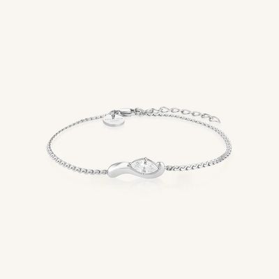 Rosefield Jewellery Marquise Wave Soft Silver Bracelet JBMWS-J1326