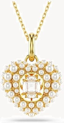 Swarovski Hyperbola Pendant Crystal Pear Heart White Gold-Tone Plated 5680399