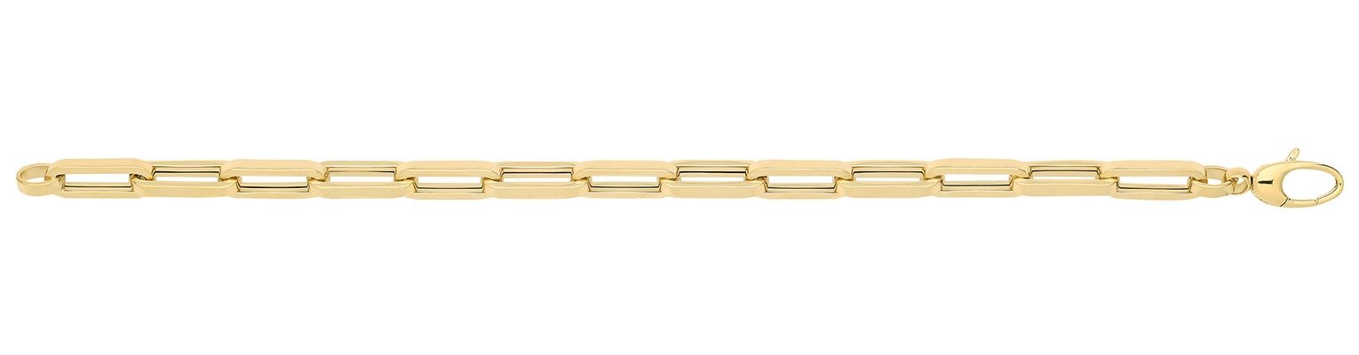 James Moore TH BR695 9ct Yellow Gold Hollow Bracelet Jewellery