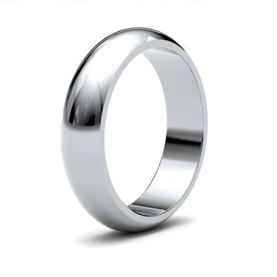 James Moore Wedding Ring  | Platinum | 5mm | Heavy | Size D-Shape | AG_5GHD-PT AG_5GHD-PT