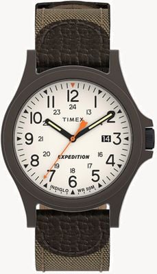 Timex Expedition Camper (40mm) Cream Dial / Khaki Fabric Strap TW4B23700