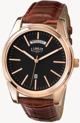 Limit Men's Brown Strap Black Dial 5484.01