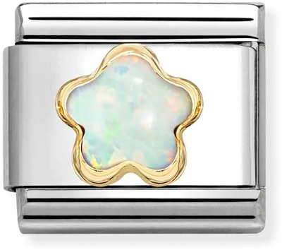 Nomination Classic White Opal Flower Charm 030522/07
