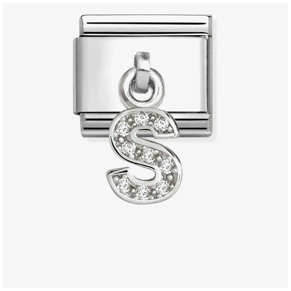 Nomination 331818/19 Classic Letter S Cubic Zirconia Charm Jewellery