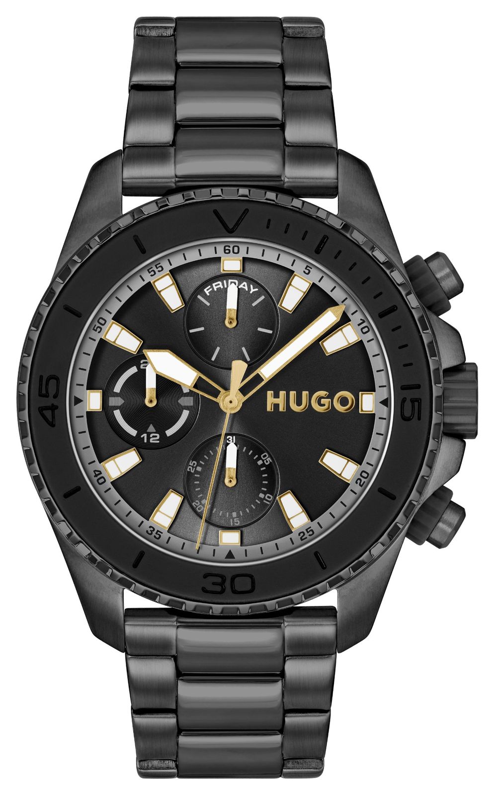 Hugo 1530431 #Dive (44Mm) Black Dial / Black Pvd Stainless Watch