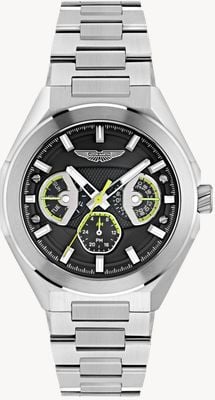 Aston Martin Thrill TKS W Quartz Multifunction (42mm) Black Dial / Stainless Steel Bracelet MTRI1F505