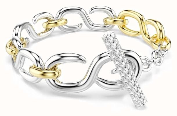 Swarovski Dextera Bracelet, Round Cut, T-bar, White, Mixed Metal Finis 5741797