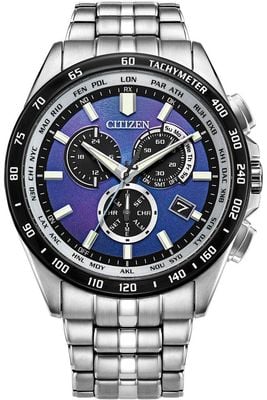 Citizen Perpetual Chrono A.T UNITE With BLUE Limited Edition (43mm) Blue Dial / Stainless Steel Bracelet CB5874-81L