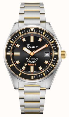 Squale Matic S Automatic (39mm) Sunray Black Dial / Stainless Steel Bracelet MATICGBKBK.SSBI
