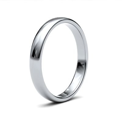 James Moore Wedding Rings | 9ct White Gold | 2.5mm | Medium | Premium Court | AG_2.5LMP-9W
