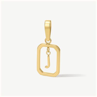 D.LOUISE Gold Tone Floating Initial Pendant - J CH-18-10