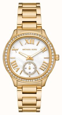 Michael Kors Women's Sage (38mm) Mother-of-Pearl Dial / Gold-Tone Stainless Steel Bracelet MK4805