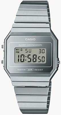 Casio Vintage Digital Alarm Chronograph A700 Series - Silver A700WEV-7AEF
