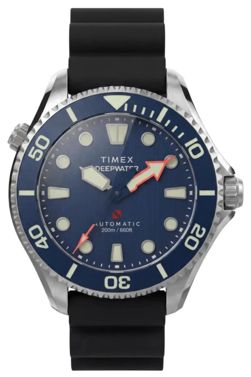 Timex TW3A01700 Deepwater Meridian 44mm Blue Dial Rubber Watch