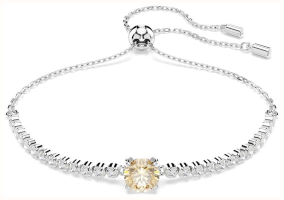 Swarovski Matrix Tennis Bracelet White and Yellow Crystals Rhodium Plated 5690694