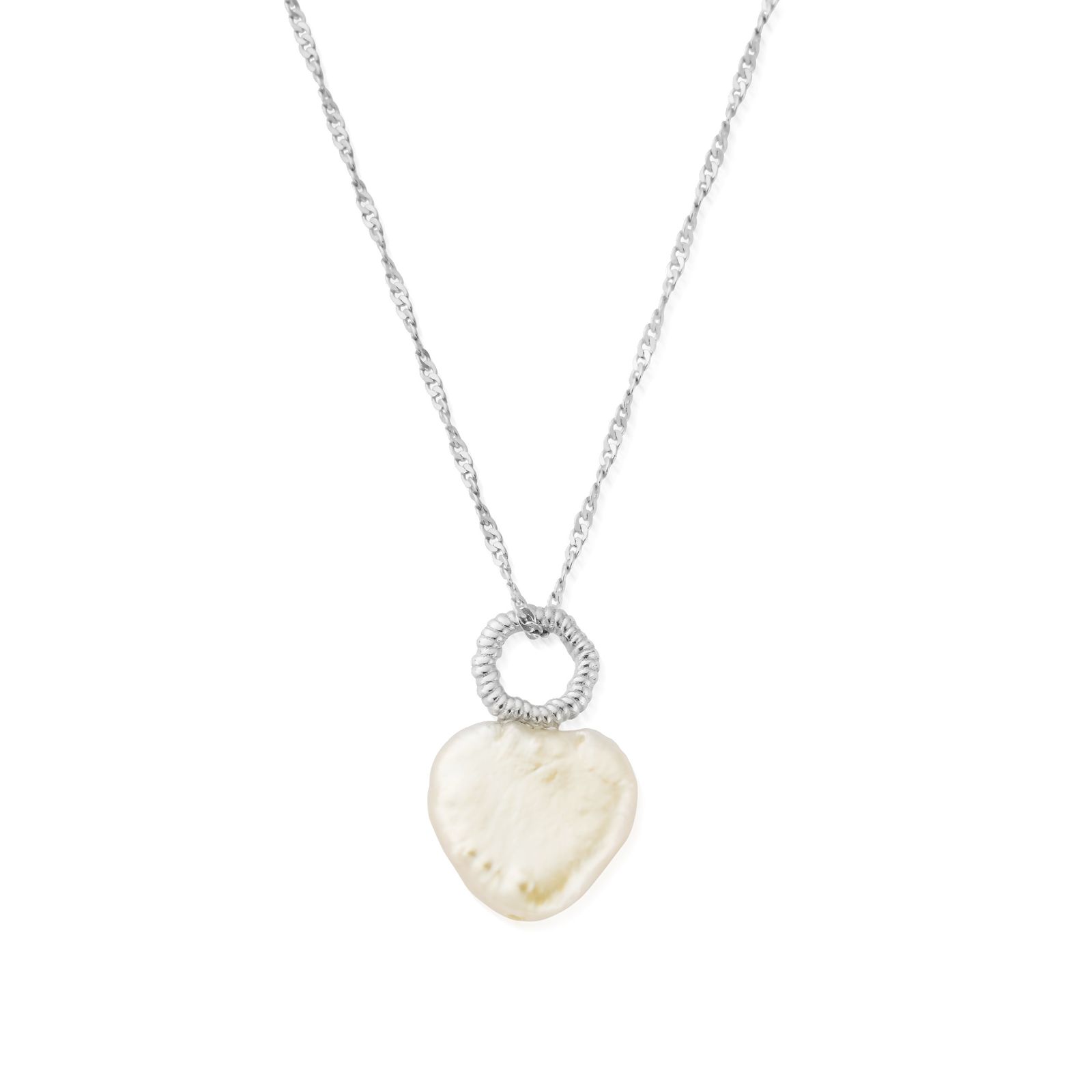 ChloBo SNTRCHP Tiny Twisted Rope Chain Lucky Pearl Necklace Jewellery