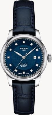 Tissot Le Locle Diamond Automatic (29mm) Blue Clous de Paris Dial / Blue Leather Strap T0062071604600