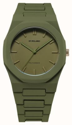 D1 Milano Polycarbon Military Green (40.5mm) Military Green Dial / Military Green Polycarbonate Strap PCBJ22