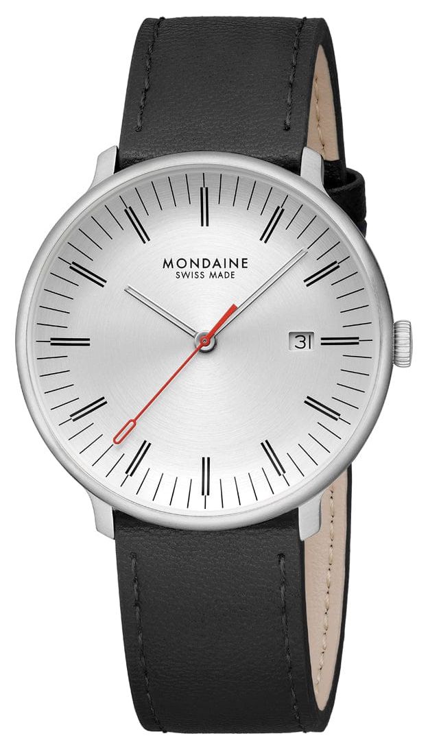 Mondaine MLE.41210.LBV Doppio (41mm) Off-White Dial / Black Watch