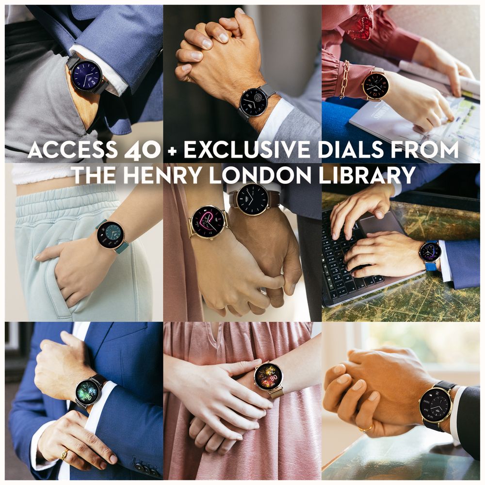 Henry London Digitaal kwartshorloge voor heren met leren band HLS65