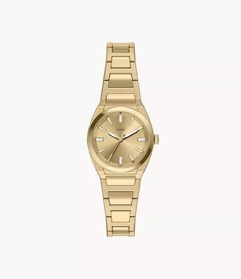 Fossil Everett 27 mm Three-Hand Gold-Tone Stainless Steel Fossil Watch ES5492