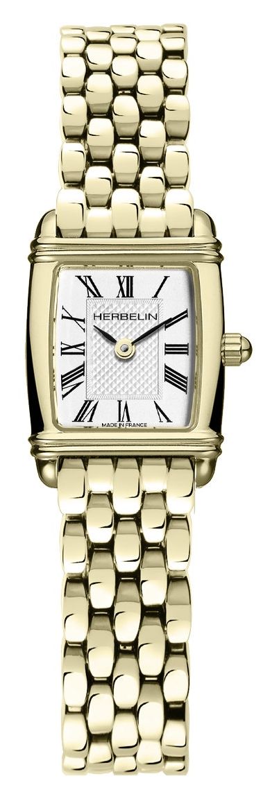 Herbelin 17438BP1N08 Art DÃ©co Quartz (17.8mm) Silver Dial Watch