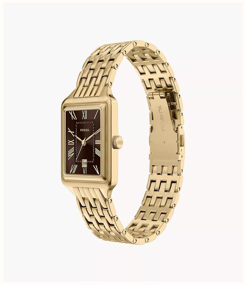 Fossil Raquel (23mm) Brown Dial / Gold PVD Stainless Steel Bracelet ES5434 ES5540 - alternate view 2