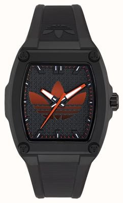 Adidas CITY TECH FIVE (44mm) Black Dial / Black Rubber Strap Watch AOFH25509