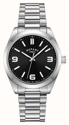 Rotary Men's Sport (40mm) Black Dial / Stainless Steel Bracelet GB05770/04