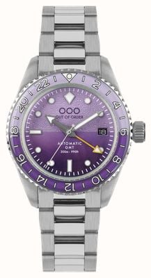Out Of Order Dark Violet Automatic GMT (40mm) Purple Dial / Ultra-Brushed Stainless Steel Bracelet OOO.001-25.LA.BAND.SS