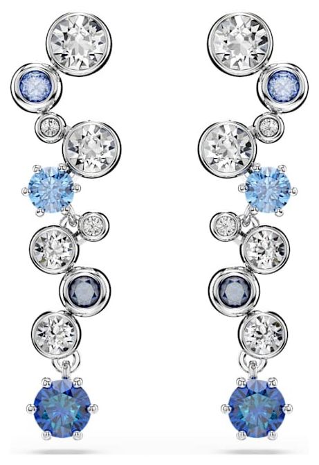 Swarovski 5732775 Constella Drop Earrings Mixed Cuts, Blue, Jewellery