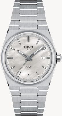 Tissot PRX Quartz (35mm) White Mother-of-Pearl Dial / Stainless Steel Bracelet T1372101111100