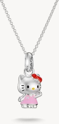 Thomas Sabo X Hello Kitty Silver Pink Figure Pendant Necklace KE2388-M06-7-L45V