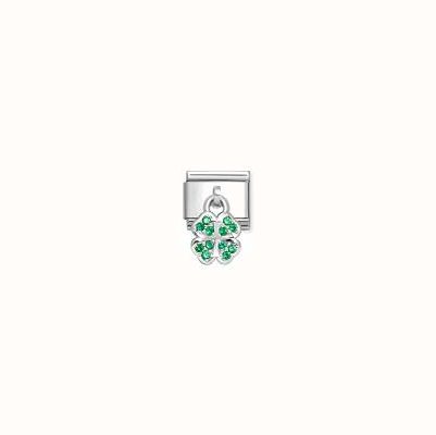 Nomination COMPOSABLE CLASSIC LINK, PENDANT FOUR-LEAF CLOVER, GREEN STO 331800/30