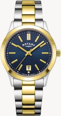 Rotary Contemporary Quartz (30mm) Blue Dial / Two-Tone Stainless Steel Bracelet LB05521/05